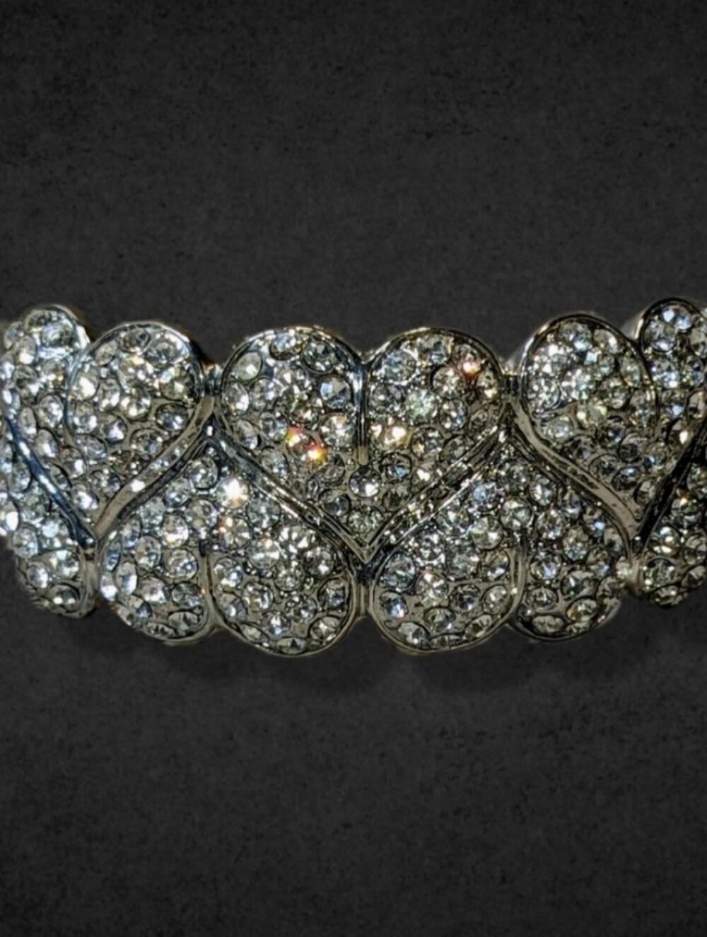 Crystal Hearts Cuff Bangle - Picture 14 of 16